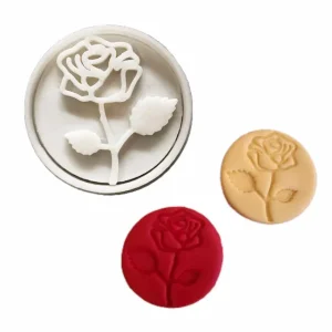 مهر و کاتر شیرینی طرح رز شاخه دار هویکو