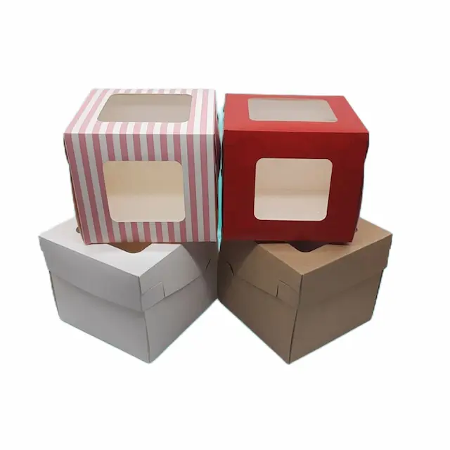 جعبه-مینی-کیک-صورتی-راه-راه