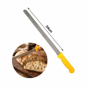 چاقو دندانه درشت 35 سانت دسته رنگی